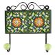 Forest Green Wheel Flower Ceramic Tile Hook